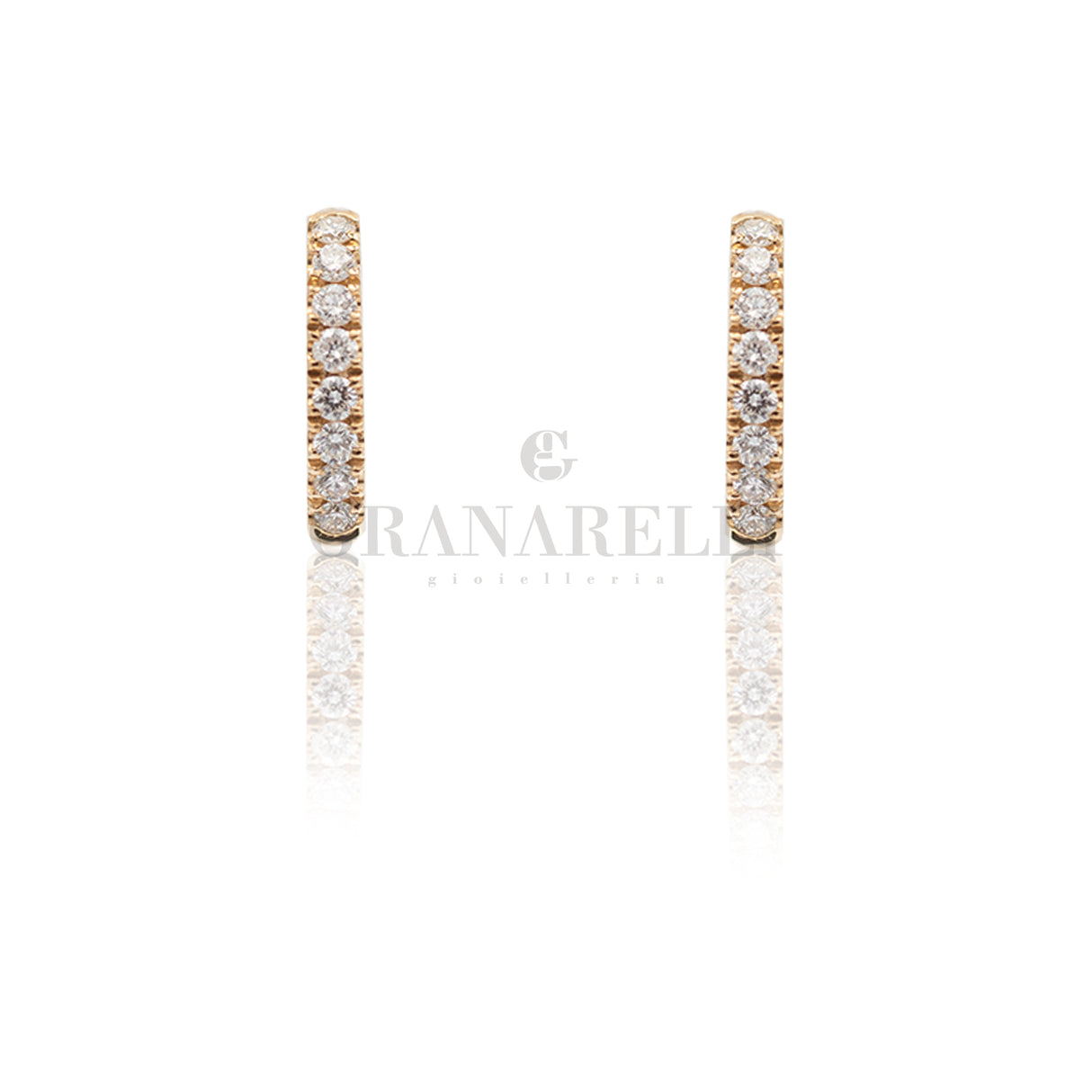 Rose gold gold circle earrings