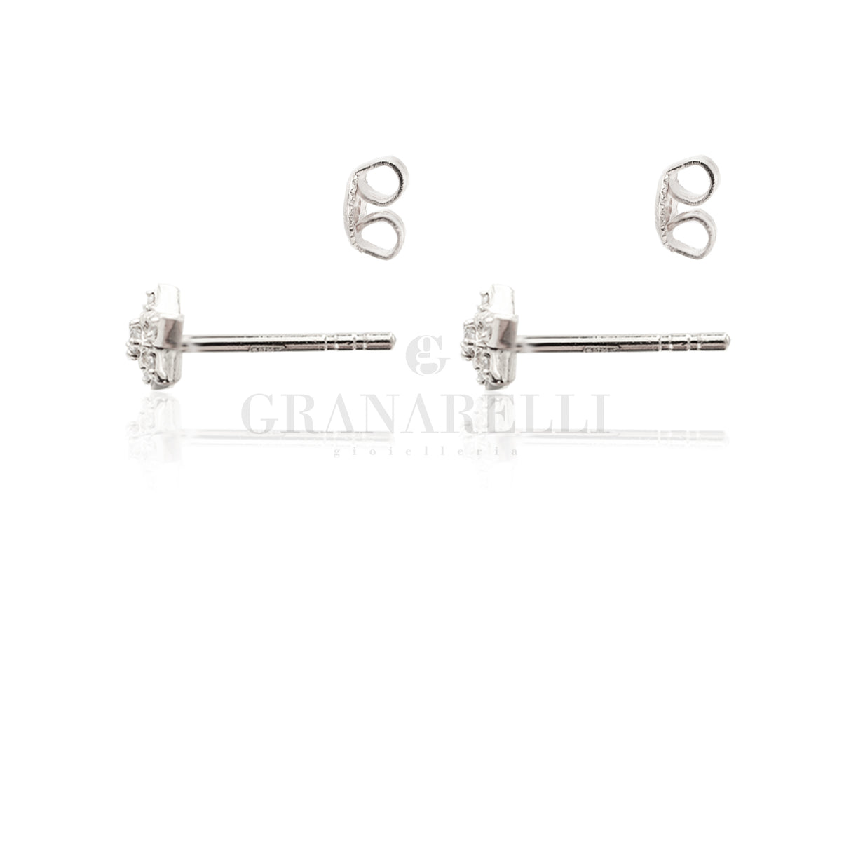 Star Diamond Earrings in white gold