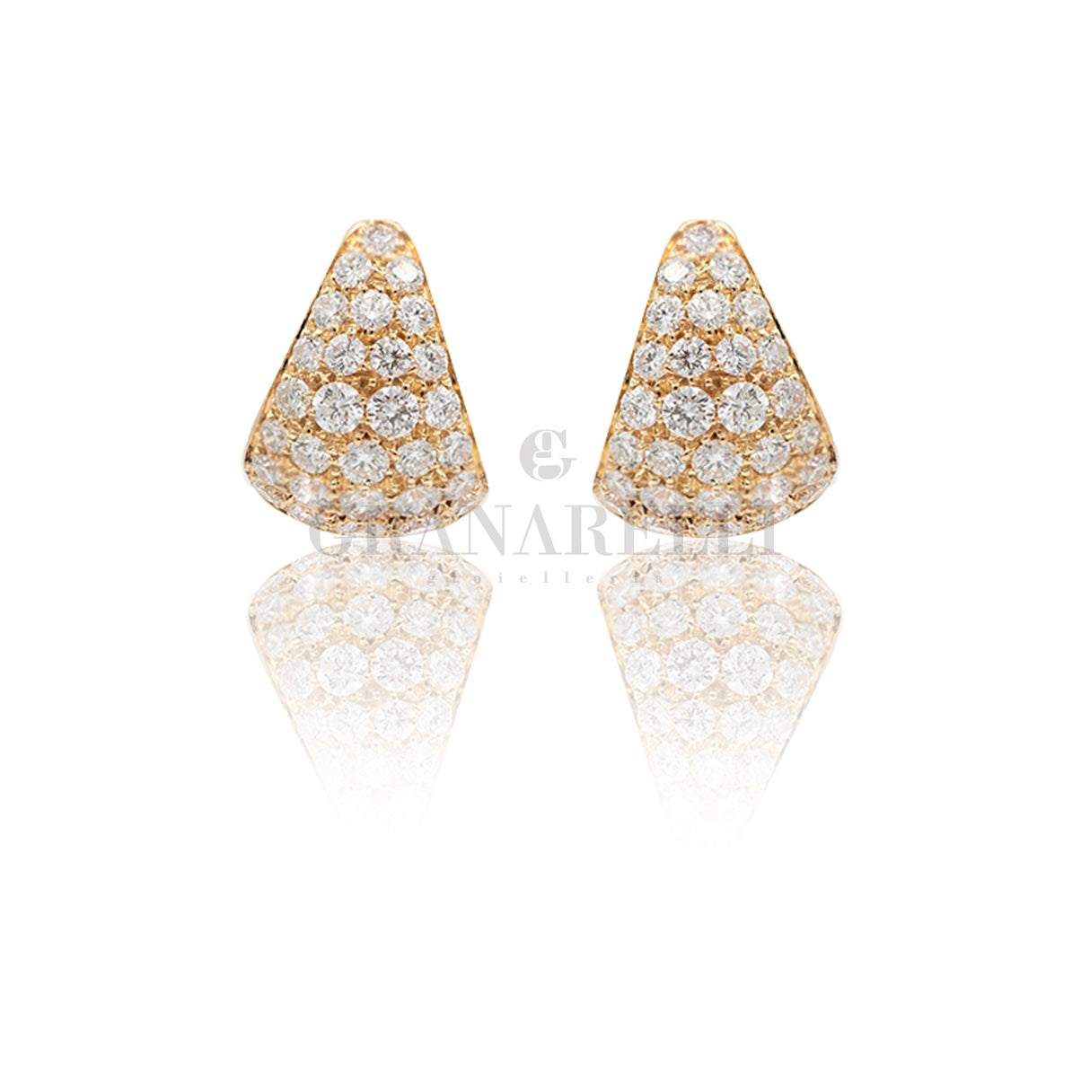 1.14kt rose gold diamond riming earrings