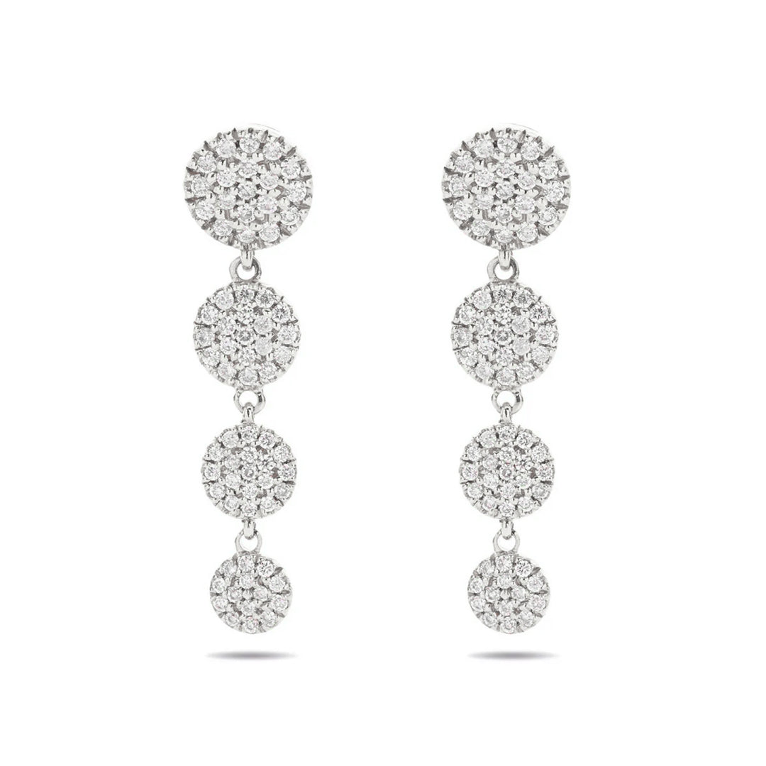 Orecchini di Diamanti pendenti in Oro Bianco-Orecchini-BUONOCORE-Gioielleria Granarelli