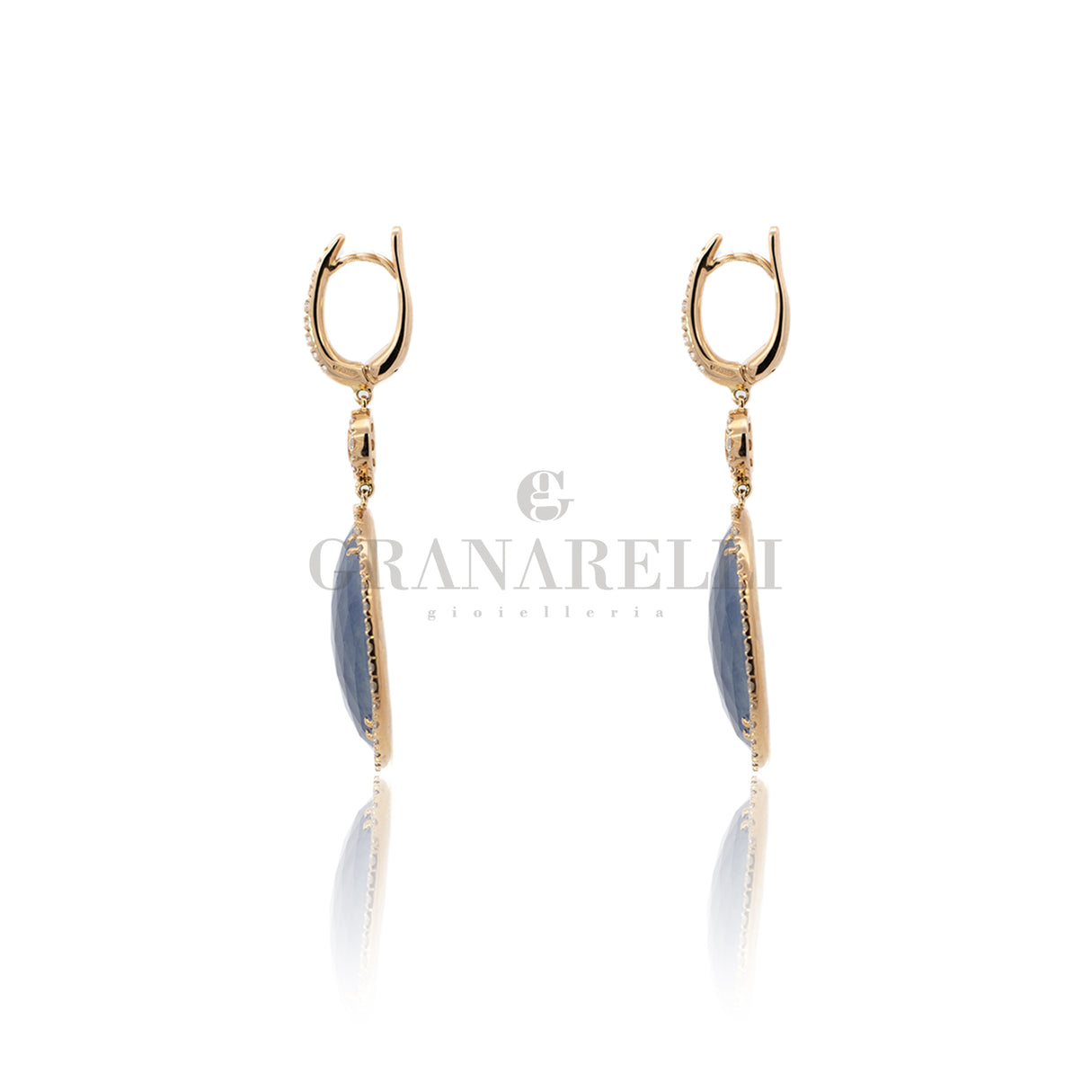 Nachlaufohrringe mit Diamanten