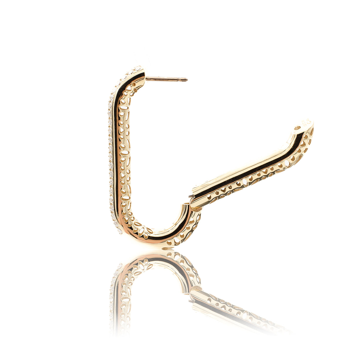 Orecchini Ovale Diamanti in Oro Giallo