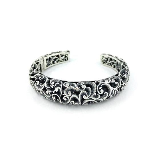 Bangle zilveren armband ingelegd