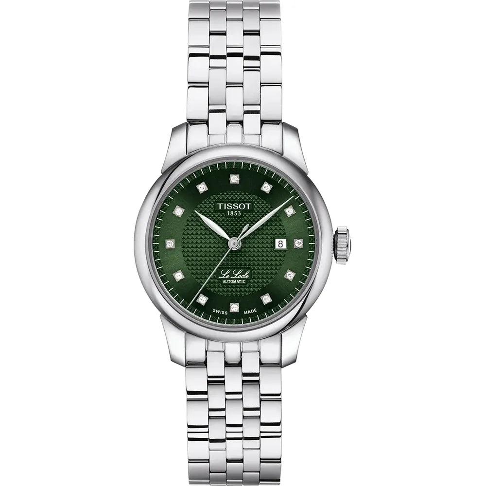 Le Locle Automatic Lady Verde con Diamanti-Orologi-TISSOT-Gioielleria Granarelli