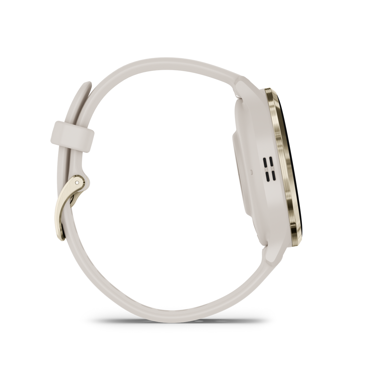Venu 3S – Elfenbein & Softgold mit Silikonarmband