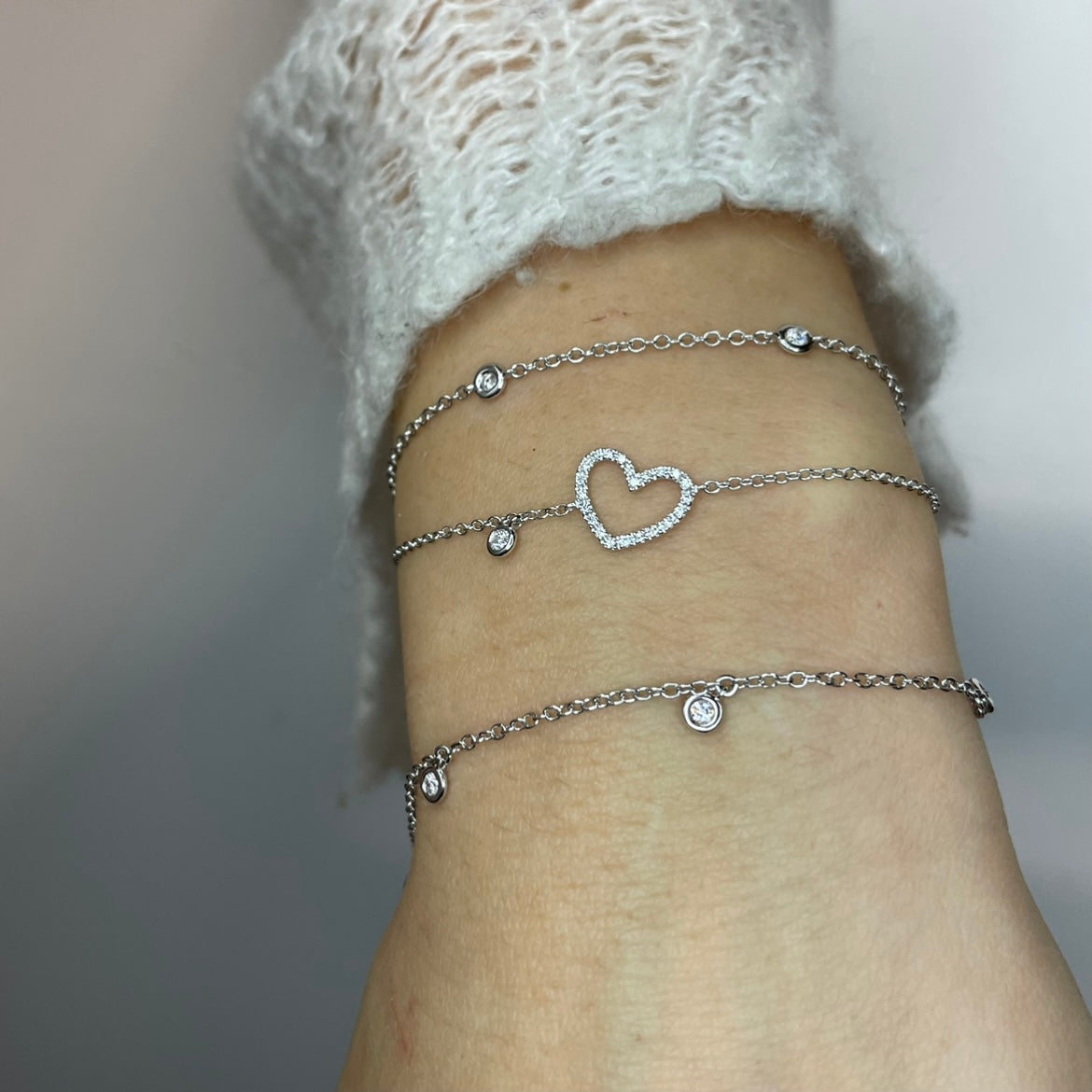 Bracciali Bracciale Crivelli con diamanti bianchi Pendenti CRIVELLI