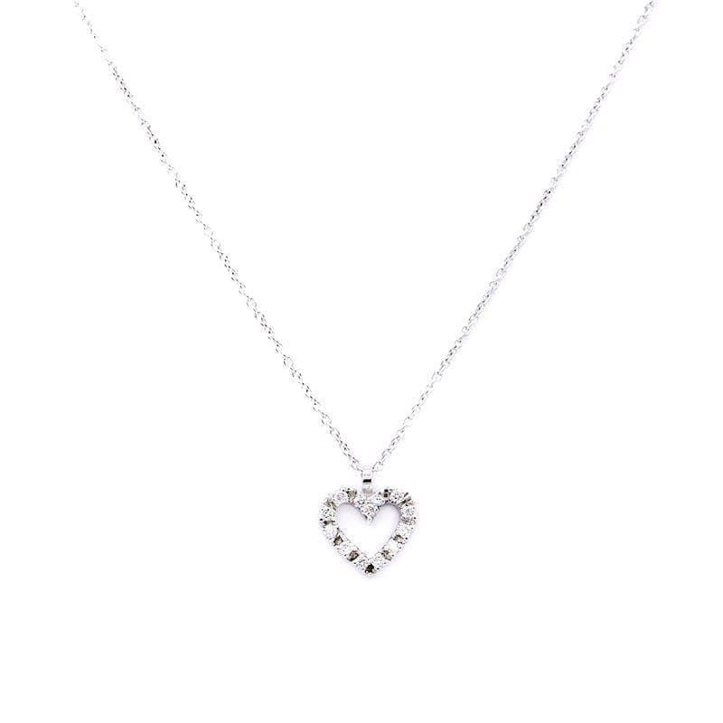Girocollo Cuore Rosa Con Cristallo E Zirconi - Collana A Catena Tennis - Gioiello Regalo San Valentino Per Donna