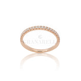 Anello Fedina Half Eternity Diamanti 0.22kt In Oro Rosa-Anelli-GRANARELLI-Gioielleria Granarelli