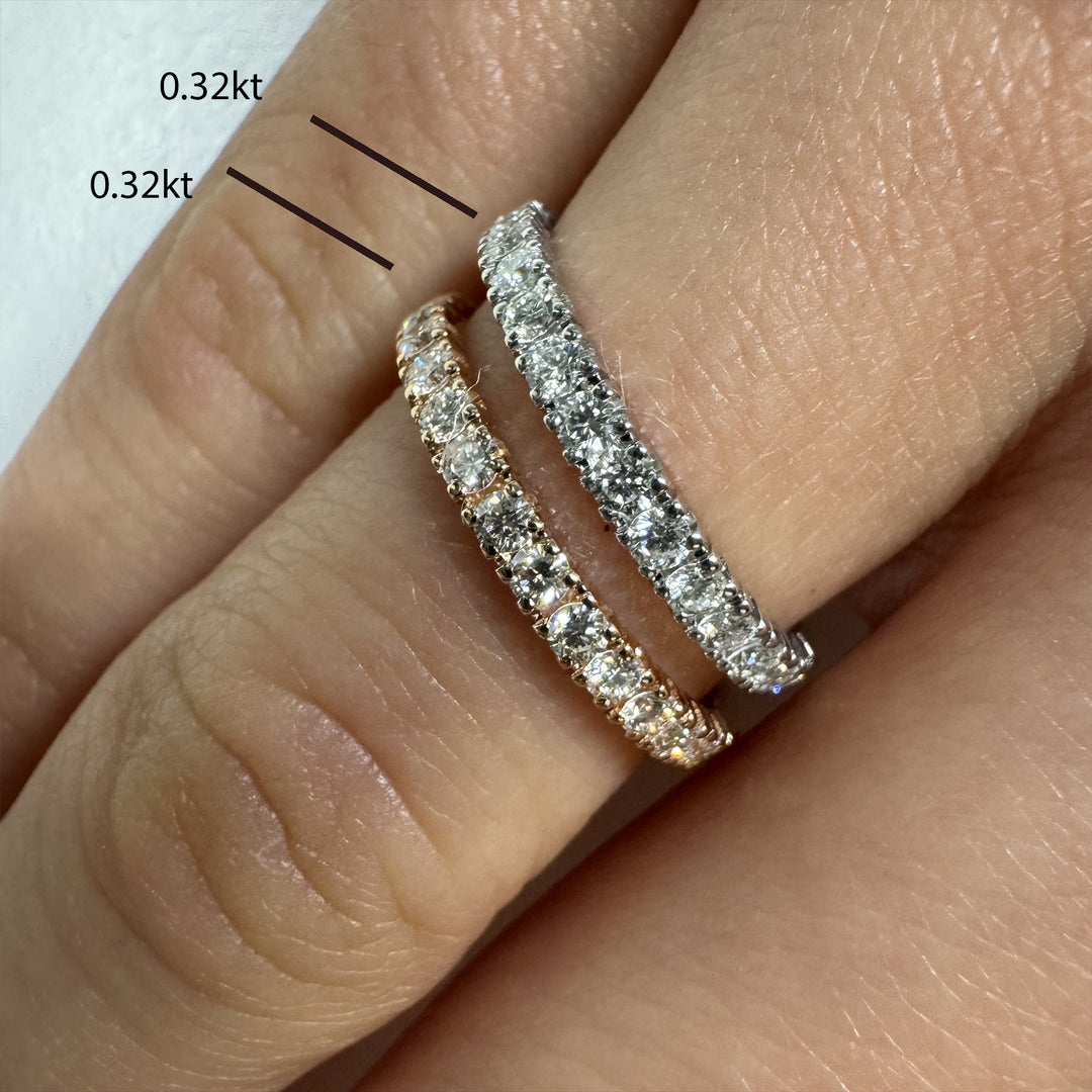 Half Eternity Engagement Ring Diamonds 0.35 ct