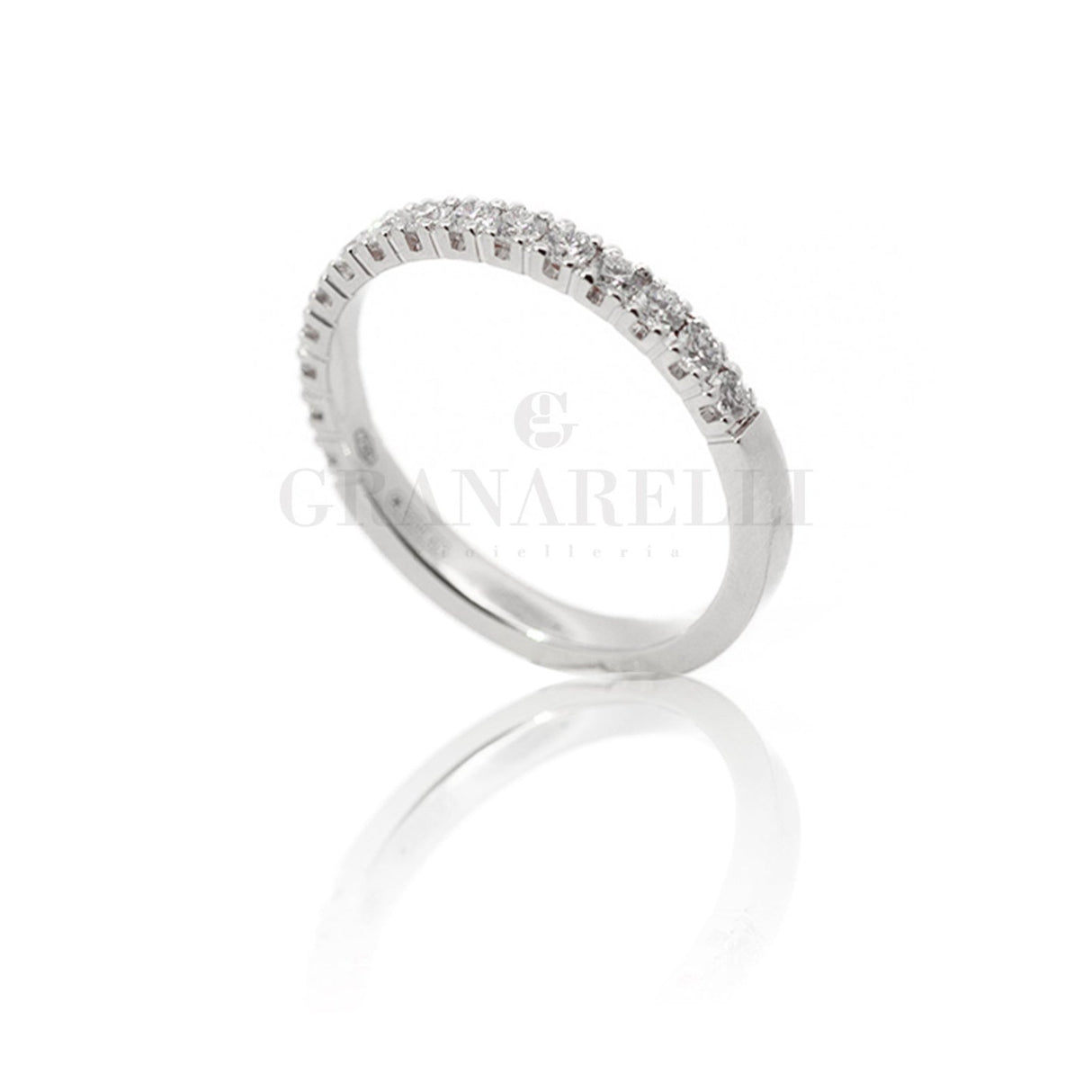 Anello Fedina Half Eternity Diamanti 0.42kt-Anelli-GRANARELLI-Gioielleria Granarelli