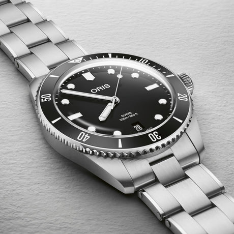Divers Date Black- Set 39 mm-Orologi-ORIS-Gioielleria Granarelli