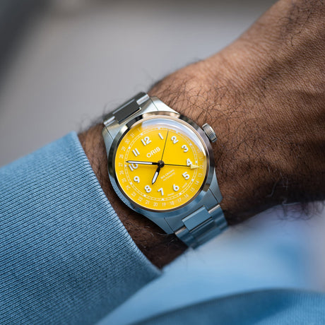Big Crown Pointer Date Giallo 40mm-Orologi-ORIS-Gioielleria Granarelli