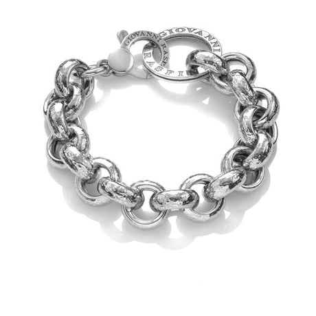 Bracciale Rolò Martellato Grande in Argento-Bracciali-RASPINI-Gioielleria Granarelli