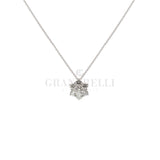 Girocollo Fiore Diamanti IN ORO BIANCO-Girocolli-GRANARELLI-Gioielleria Granarelli