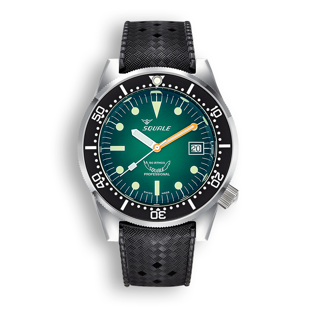 SQUALE 1521 Green Ray Rubber-Orologi-SQUALE-Gioielleria Granarelli