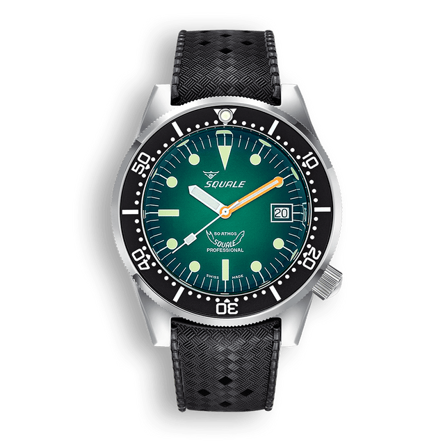 SQUALE 1521 Green Ray Rubber-Orologi-SQUALE-Gioielleria Granarelli