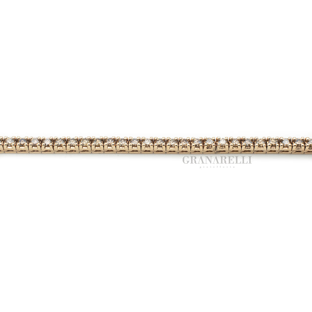 Bracciale Tennis Oro rosa e Diamanti brown 2.20-Bracciali-CRIVELLI-Gioielleria Granarelli