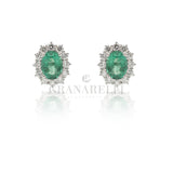 Orecchini Smeraldo Ovale 2.51kt e Diamanti