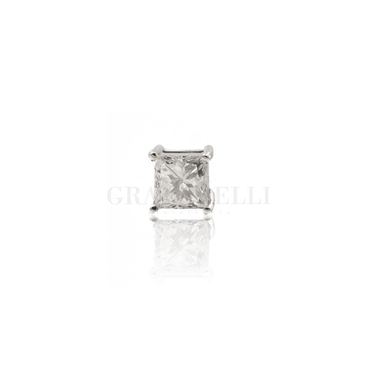 Mono Orecchino Punto Luce diamante princess 0.33kt