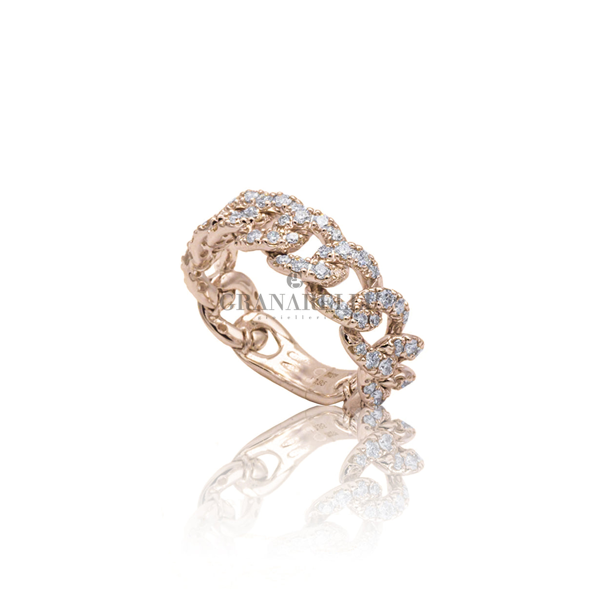 Groumette Ring in Rose Gold and Diamonds ct 0.95