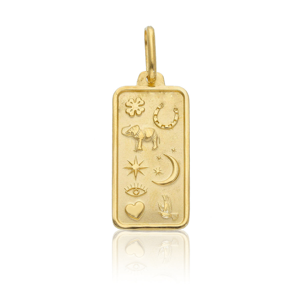 Ciondolo medaglia portafortuna In Oro Giallo-Ciondoli-GRANARELLI-Gioielleria Granarelli