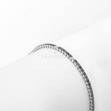 Bracciale Tennis Oro Bianco con Diamanti Neri 3,85ct e Bianchi
