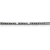 Bracciale Tennis Oro Bianco con Diamanti Neri 3,85ct e Bianchi