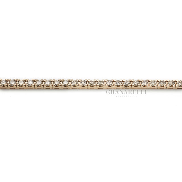 Bracciale Tennis Oro rosa e Diamanti brown 3.65-Bracciali-CRIVELLI-Gioielleria Granarelli