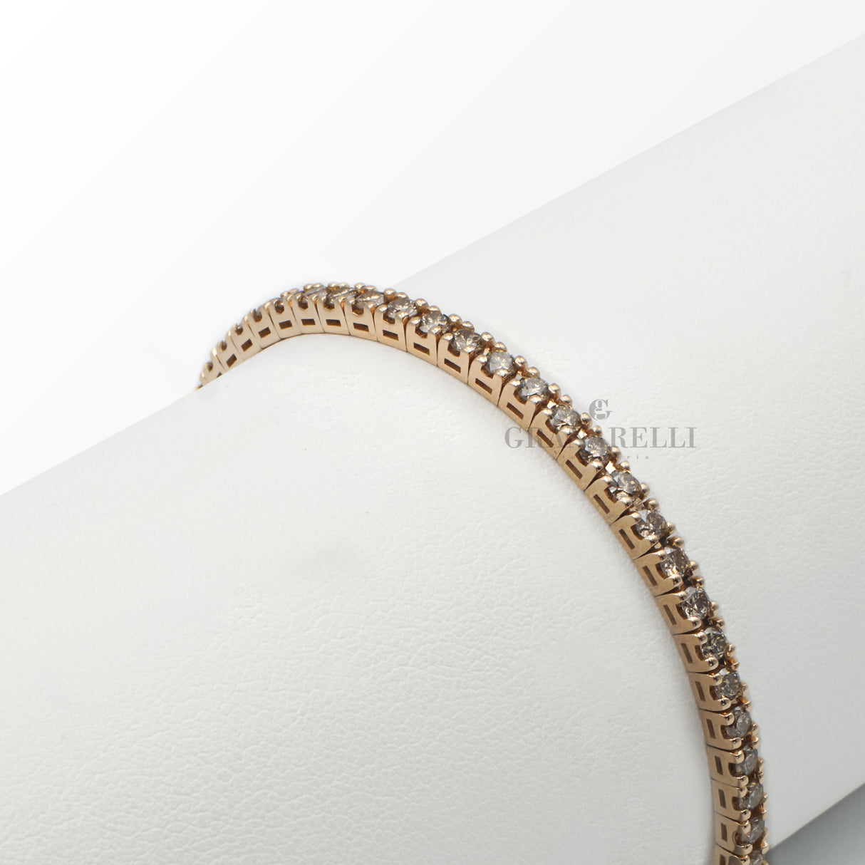 Bracciale Tennis Oro rosa e Diamanti brown 3.65-Bracciali-CRIVELLI-Gioielleria Granarelli