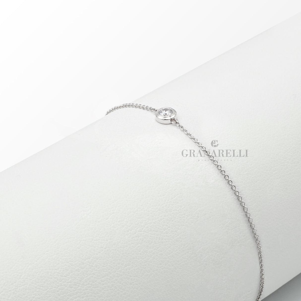 Bracciale Punto luce tiffany Oro Bianco-Bracciali-CRIVELLI-Gioielleria Granarelli