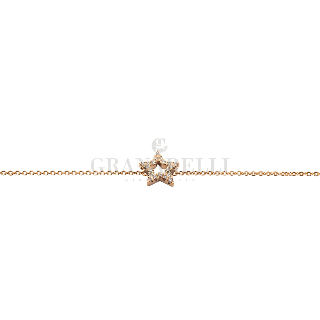 Bracelet de cercles d'or double rose