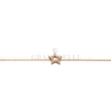 Bracelet de cercles d'or double rose