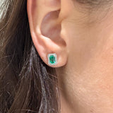Orecchini Smeraldo taglio Smeraldo 1.16kt e Diamanti