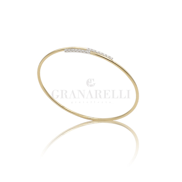 Bracciale rigido con Diamanti In Oro Giallo-Bracciali-CRIVELLI-Gioielleria Granarelli