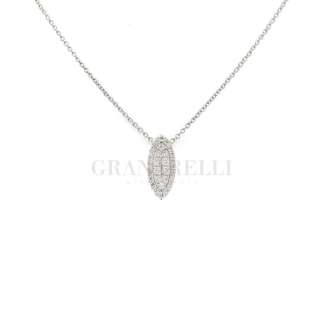 Girocollo navette di diamanti in oro bianco-Girocolli-RECARLO-Gioielleria Granarelli