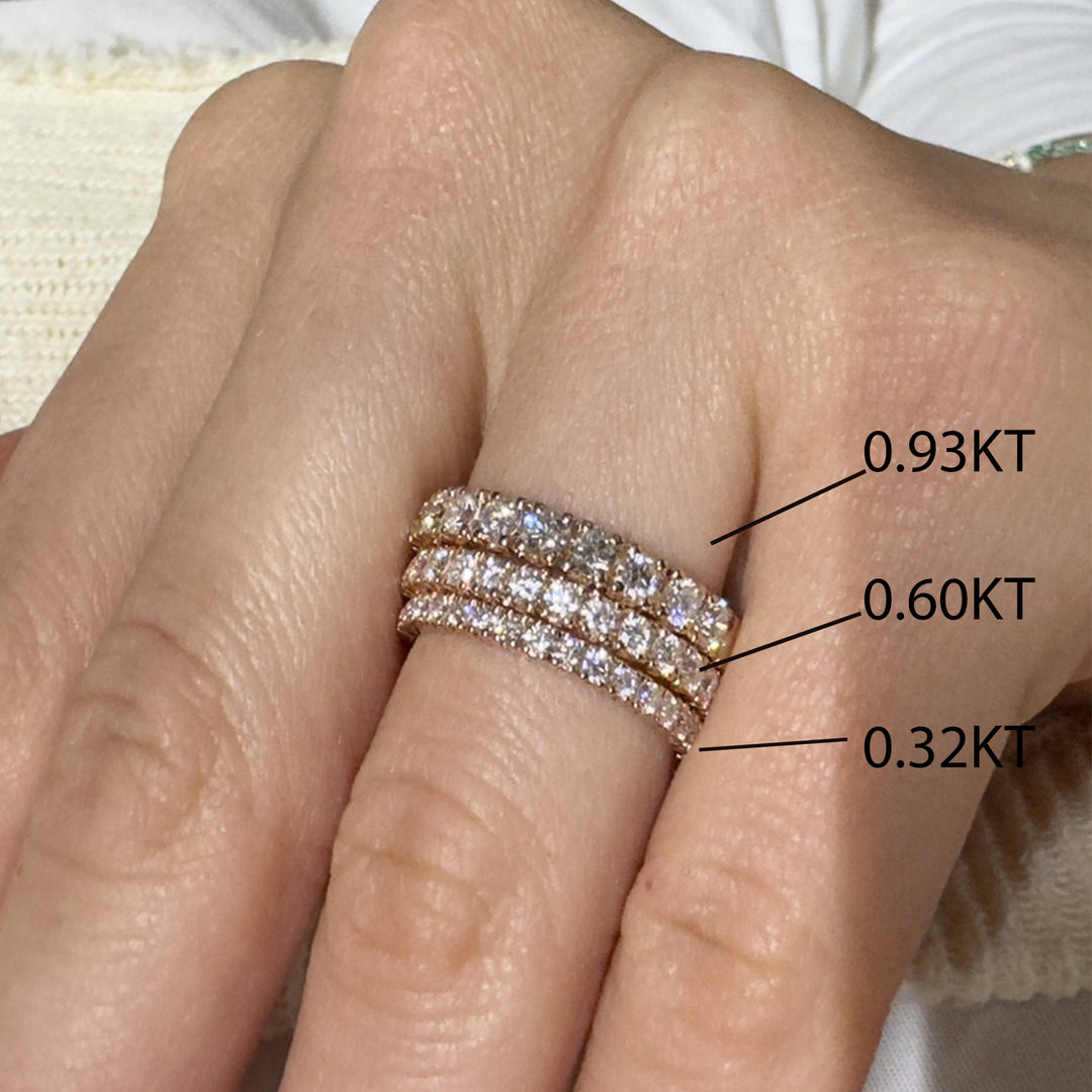 Anello Fedina Half Eternity Diamanti 0.32kt In Oro Rosa