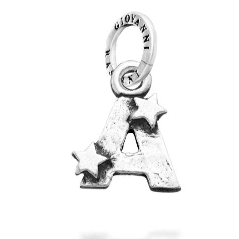 Charm Lettera A con Stelle