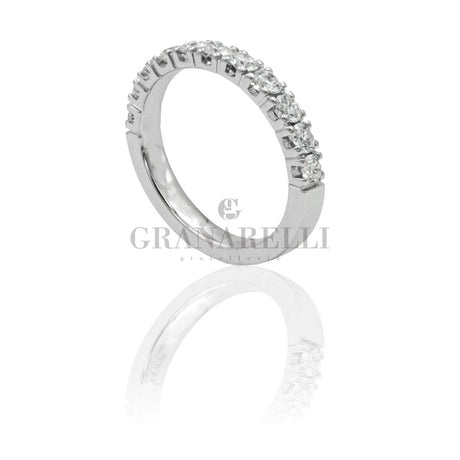 Anello Fedina Half Eternity Diamanti 0.90kt-Anelli-GRANARELLI-Gioielleria Granarelli