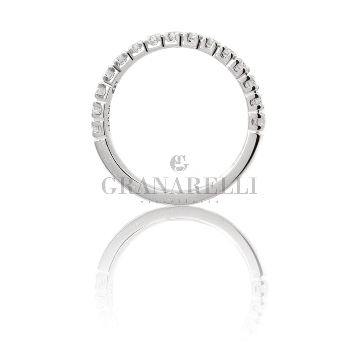 Anello Fedina Half Eternity Diamanti 0.43kt-Anelli-GRANARELLI-Gioielleria Granarelli