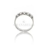 Anello Fedina 5 diamanti 0.78kt In Oro bianco-Anelli-GRANARELLI-Gioielleria Granarelli