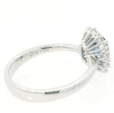Anello in Oro Bianco con Zaffiro 0.94kt e Diamanti