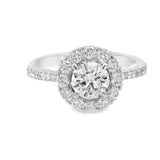 Anello Halo Oro bianco e Diamanti 0.59 GIA