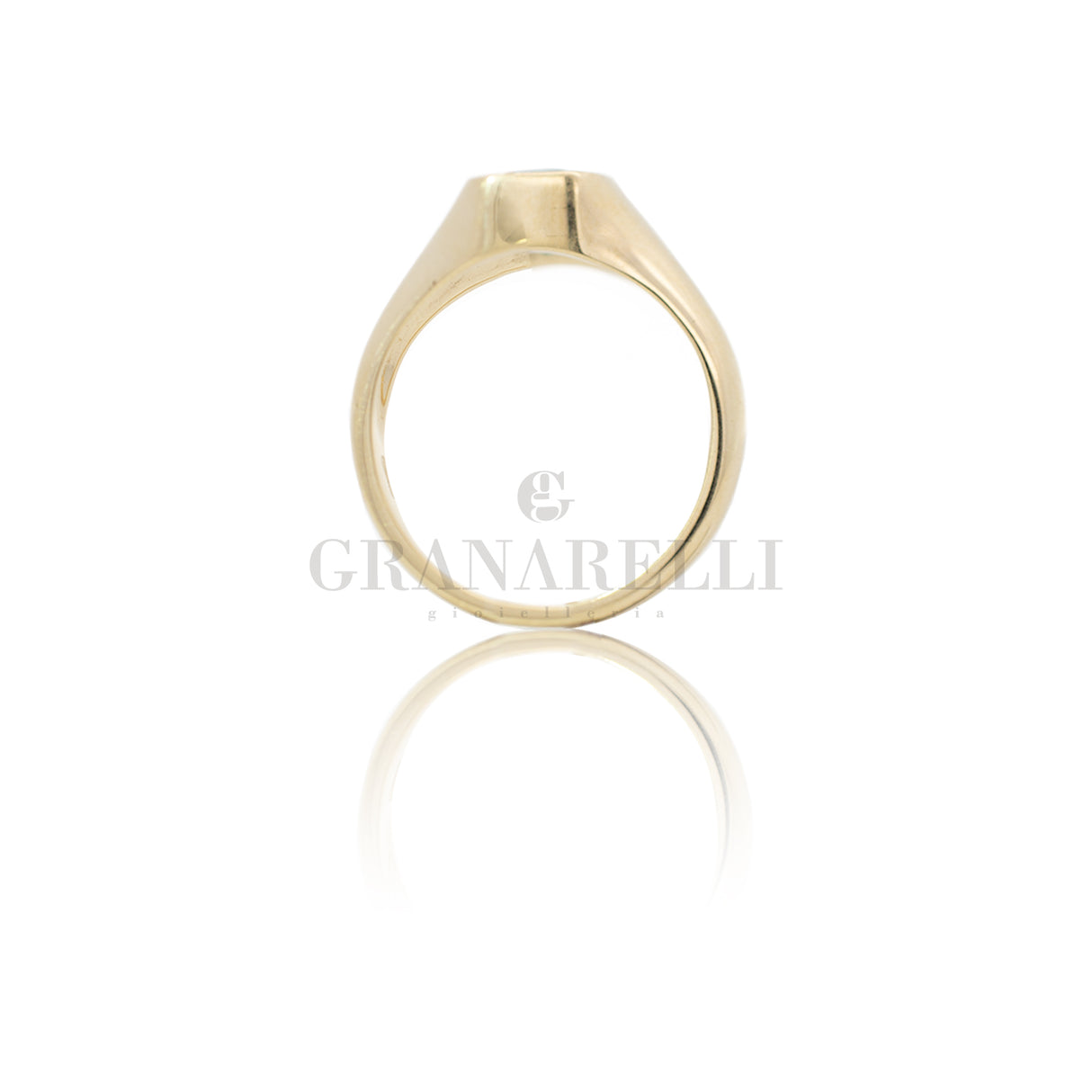 Anello Chevalier Smeraldo in Oro Giallo-Anelli-GioGio-Gioielleria Granarelli