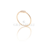 Anello Pavè di Diamanti bianchi, Oro Rosa
