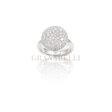 Anello Pavè Diamanti in Oro Bianco