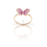 Anello Farfalla di Zaffiri Oro Rosa