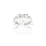 Anello trilogy 0.65kt in Oro bianco