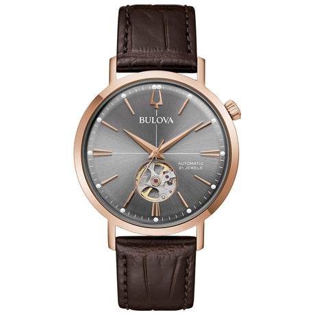 Aerojet Automatic Rose Grey-Orologi-BULOVA- [SKU] -Gioielleria Granarelli