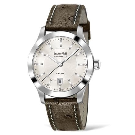 Aiglon Silver cinturino Pelle-Orologi-EBERHARD- [SKU] -Gioielleria Granarelli