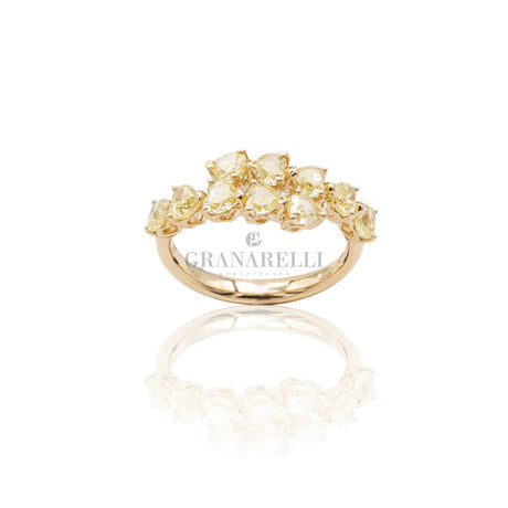 Anello Anniversary Diamanti Fancy taglio Cuore 2.28kt-RECARLO-R67CO021/G219FA-14-Gioielleria Granarelli